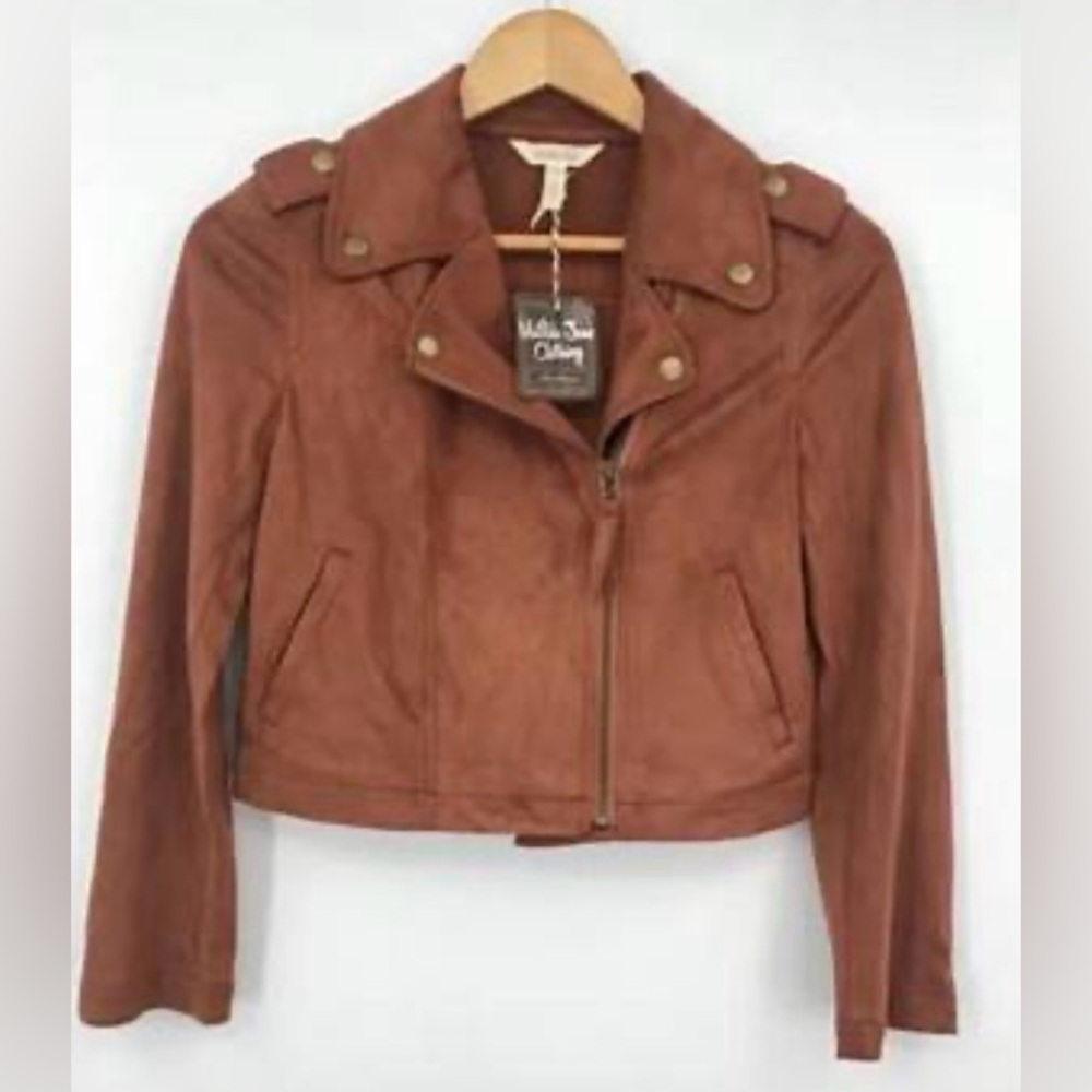 Matilda Jane Just Imagine Rizzo Faux Suede Moto Jacket | Size 16 | Tween Girls